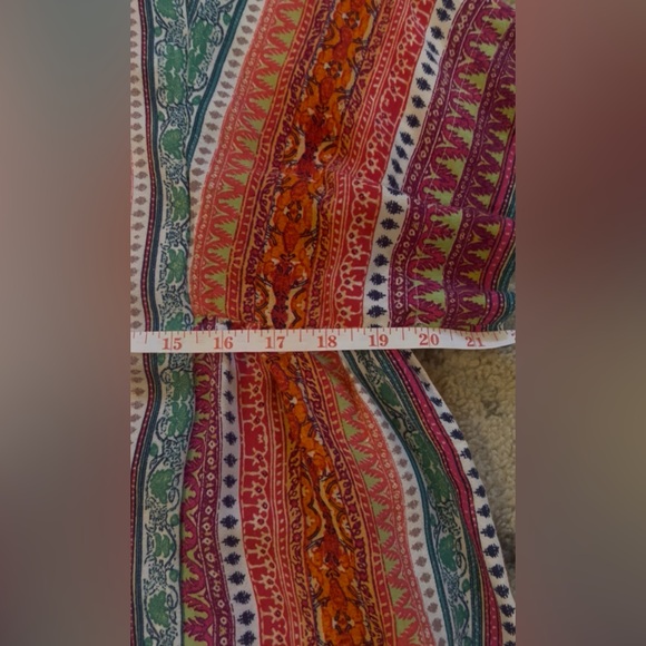 Anthropologie Maeve Milla Viscose Boho Print Short Sleeve Blouse. M. - Picture 5 of 5